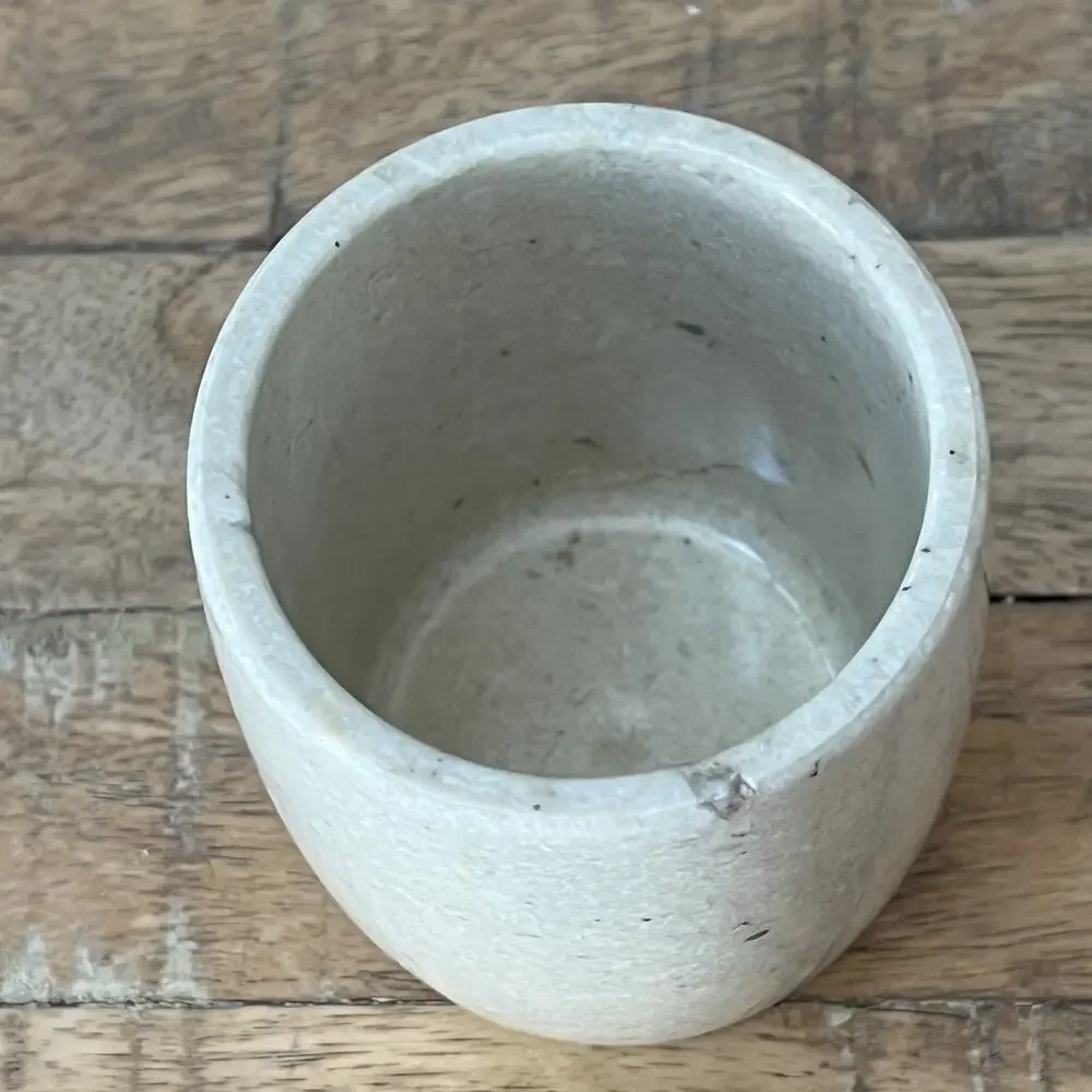 Soapstone Speckled Stone Cup Toothbrush Holder 3.75